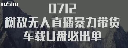 树敌‮习研‬社抖音无人直播暴力带货车载U盘必出单，单号单日产出300纯利润-启程资源站