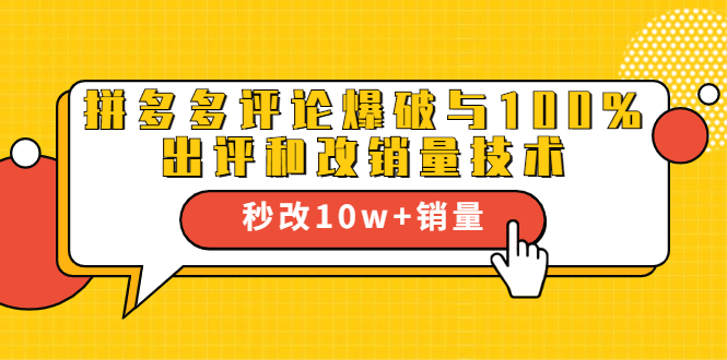 2021拼多多黑科技：拼多多评论爆破与100%出评和改销量技术-启程资源站