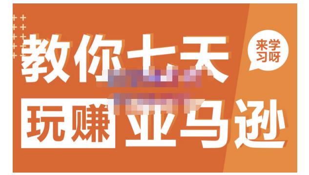 晟尧跨境·教你七天玩赚亚马逊，教你轻松玩赚亚马逊，适合小白学习-启程资源站