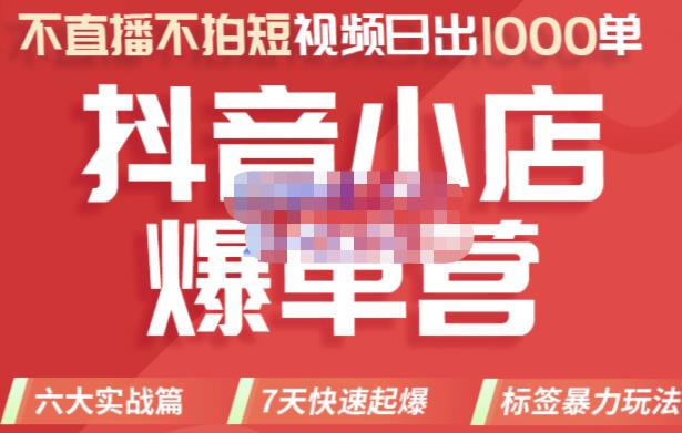 推易电商·2022年抖音小店爆单营，不直播、不拍短视频、日出1000单，暴力玩法-启程资源站