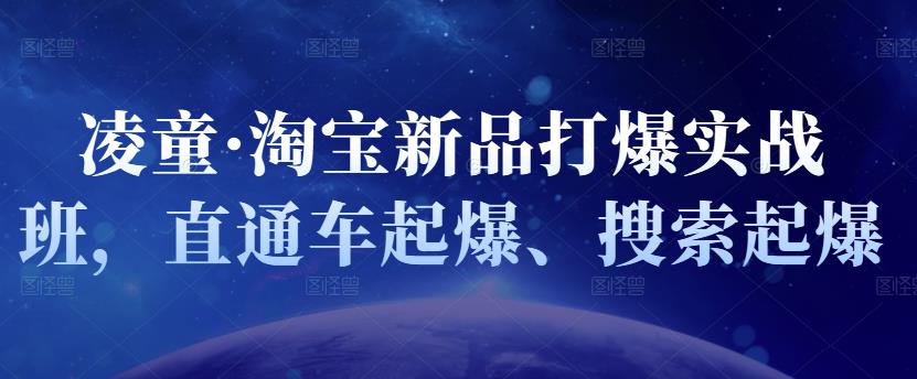 凌童·淘宝新品打爆实战班，直通车起爆、搜索起爆-启程资源站