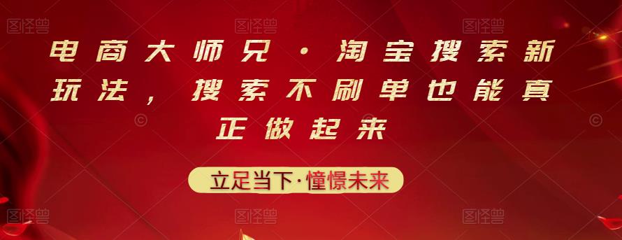 电商大师兄·淘宝搜索新玩法，搜索不刷单也能真正做起来-启程资源站