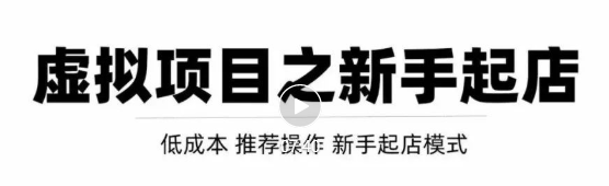 虚拟项目快速起店模式，0成本打造月入几万虚拟店铺！-启程资源站