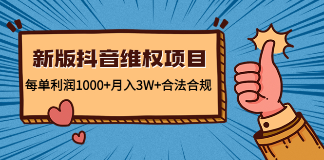 新版抖音维全项目：每单利润1000+月入3W+合法合规-启程资源站