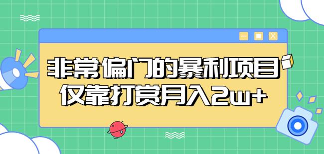 非常偏门的暴利项目，仅靠打赏月入2w+-启程资源站