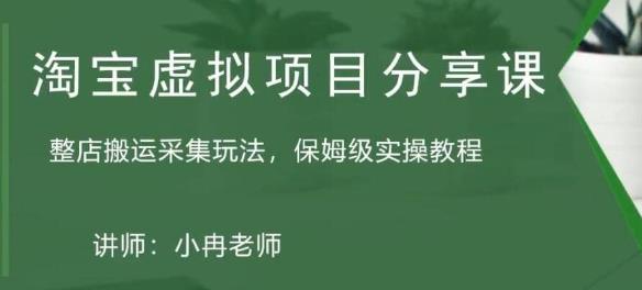 淘宝虚拟整店搬运采集玩法分享课：整店搬运采集玩法，保姆级实操教程-启程资源站