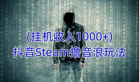 抖音Steam撸音浪玩法，挂机一天收入1000+不露脸 不说话 不封号 社恐人群福音-启程资源站