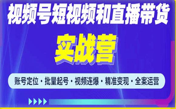 2023最新微信视频号引流和变现全套运营实战课程，小白也能玩转视频号短视频和直播运营-启程资源站