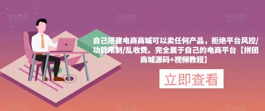 自己搭建电商商城可以卖任何产品，完全属于自己的电商平台【拼团商城源码+视频教程】-启程资源站
