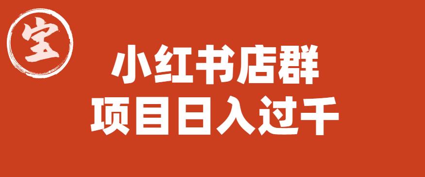 宝哥小红书店群项目，日入过千（图文教程）【揭秘】-启程资源站