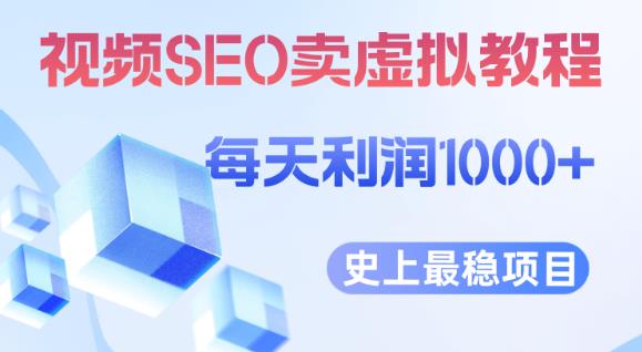 视频SEO出售虚拟产品每天稳定2-5单利润1000+史上最稳定私域变现项目【揭秘】-启程资源站
