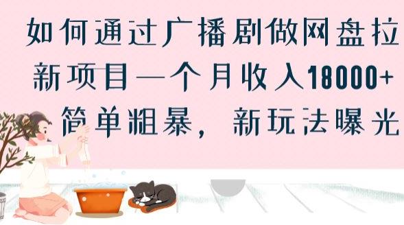 如何通过广播剧做网盘拉新项目一个月收入18000+，简单粗暴，新玩法曝光【揭秘】-启程资源站