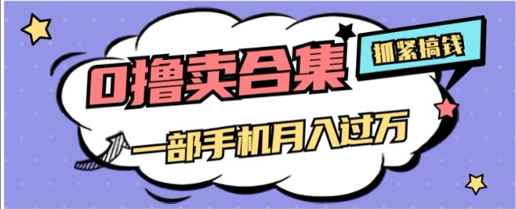 0撸项目月入过万，售卖全套ai工具合集，一单29.9元，一部手机即可【揭秘】-启程资源站