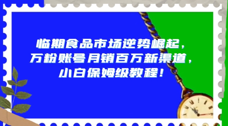 临期食品市场逆势崛起，万粉账号月销百万新渠道，小白保姆级教程【揭秘】-启程资源站
